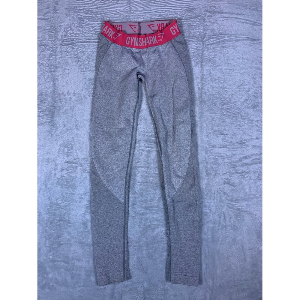 Gymshark Flex Seamless Leggings Women's Size S Gray Pink High Waisted Activewear